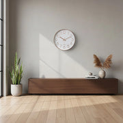 Modern Rose Gold Wall Clock - Silent Non-Ticking Quartz Battery Operated Design V63-825981