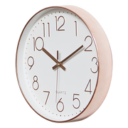 Modern Rose Gold Wall Clock - Silent Non-Ticking Quartz Battery Operated Design V63-825981