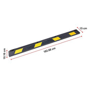 180cm Heavy Duty Rubber Curb Parking Guide Wheel Driveway Stopper Reflective Yellow V63-826011