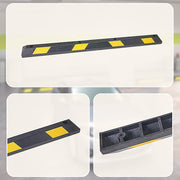 180cm Heavy Duty Rubber Curb Parking Guide Wheel Driveway Stopper Reflective Yellow V63-826011