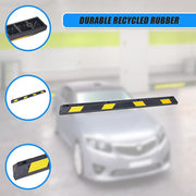 180cm Heavy Duty Rubber Curb Parking Guide Wheel Driveway Stopper Reflective Yellow V63-826011