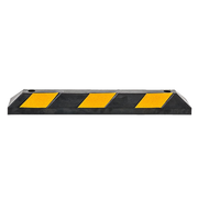 90cm Heavy Duty Rubber Curb Parking Guide Wheel Driveway Stopper Reflective Yellow