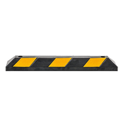 90cm Heavy Duty Rubber Curb Parking Guide Wheel Driveway Stopper Reflective Yellow
