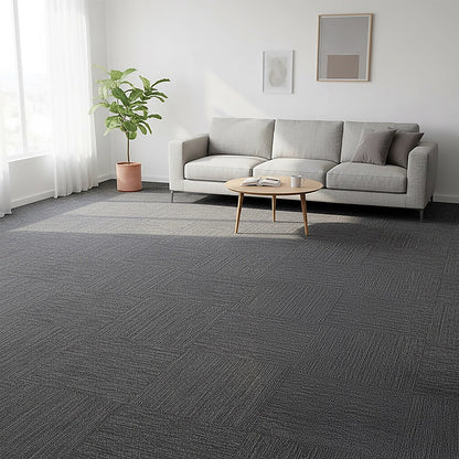 5m2 Box of Premium Carpet Tiles Commercial Domestic Office Heavy Use Flooring Charcoal V63-826031