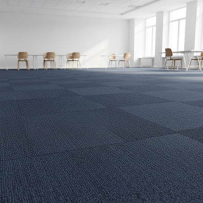 5m2 Box of Premium Carpet Tiles Commercial Domestic Office Heavy Use Flooring Blue V63-826041