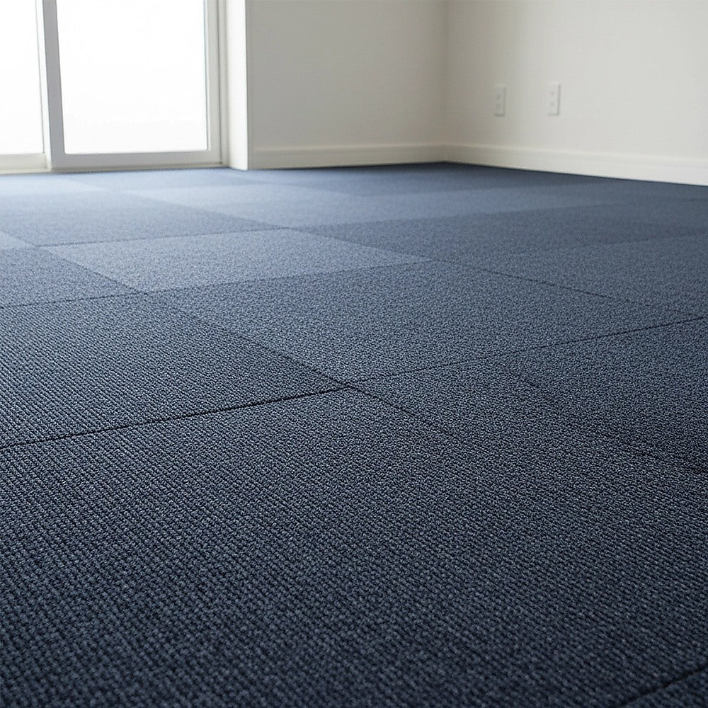 5m2 Box of Premium Carpet Tiles Commercial Domestic Office Heavy Use Flooring Blue V63-826041