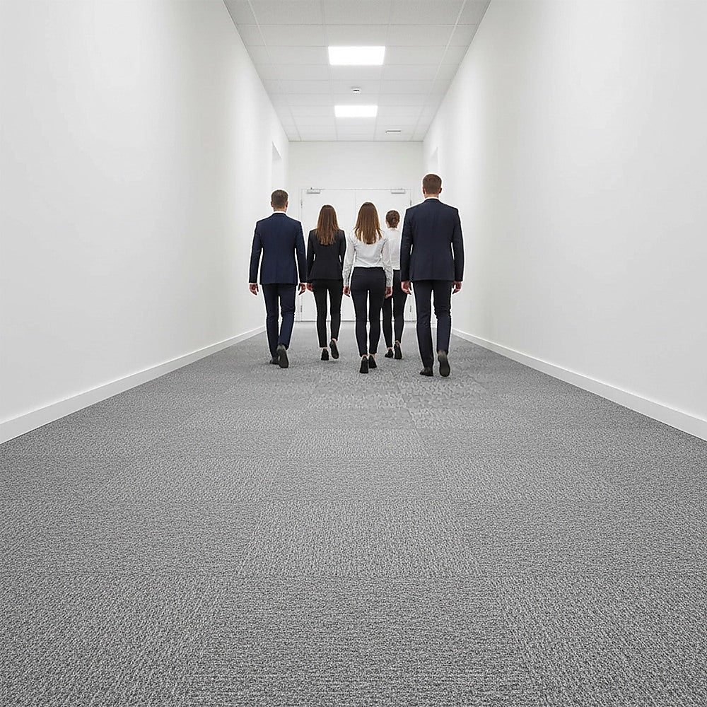 5m2 Box of Premium Carpet Tiles Commercial Domestic Office Heavy Use Flooring Grey V63-826051