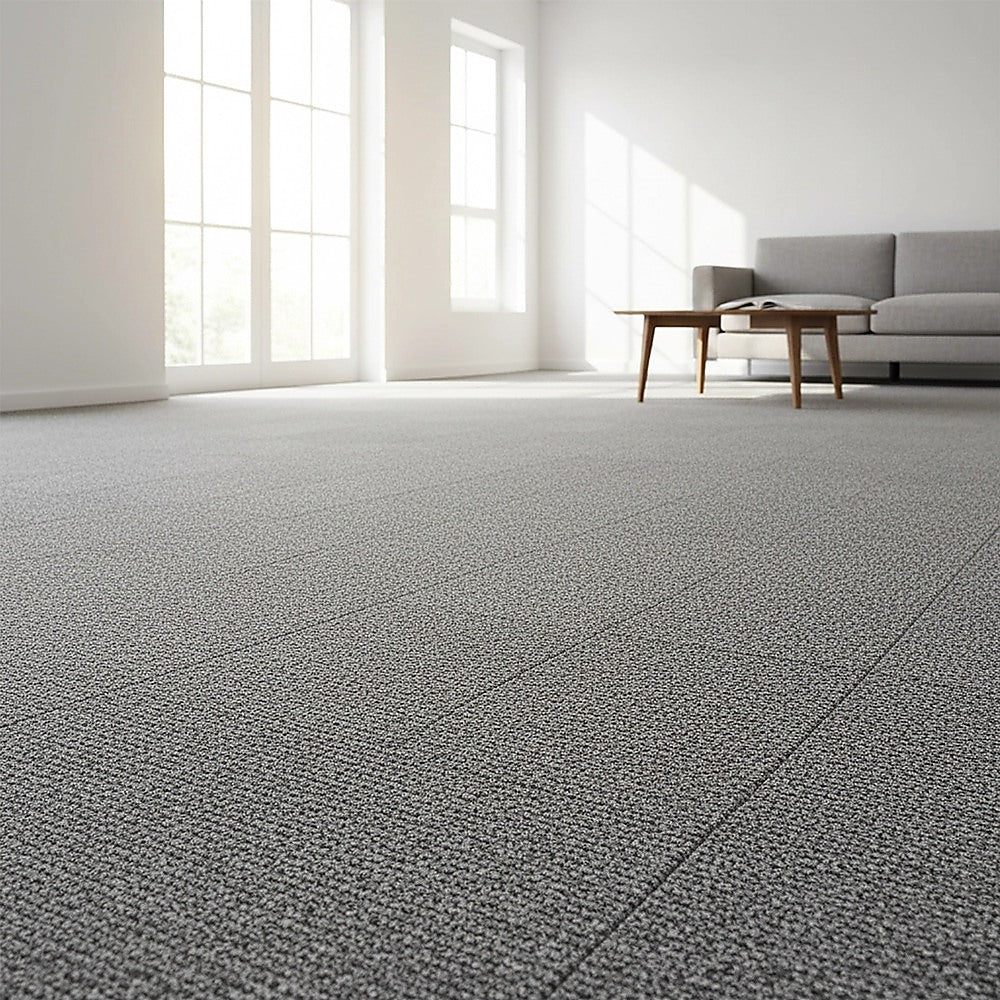 5m2 Box of Premium Carpet Tiles Commercial Domestic Office Heavy Use Flooring Grey V63-826051
