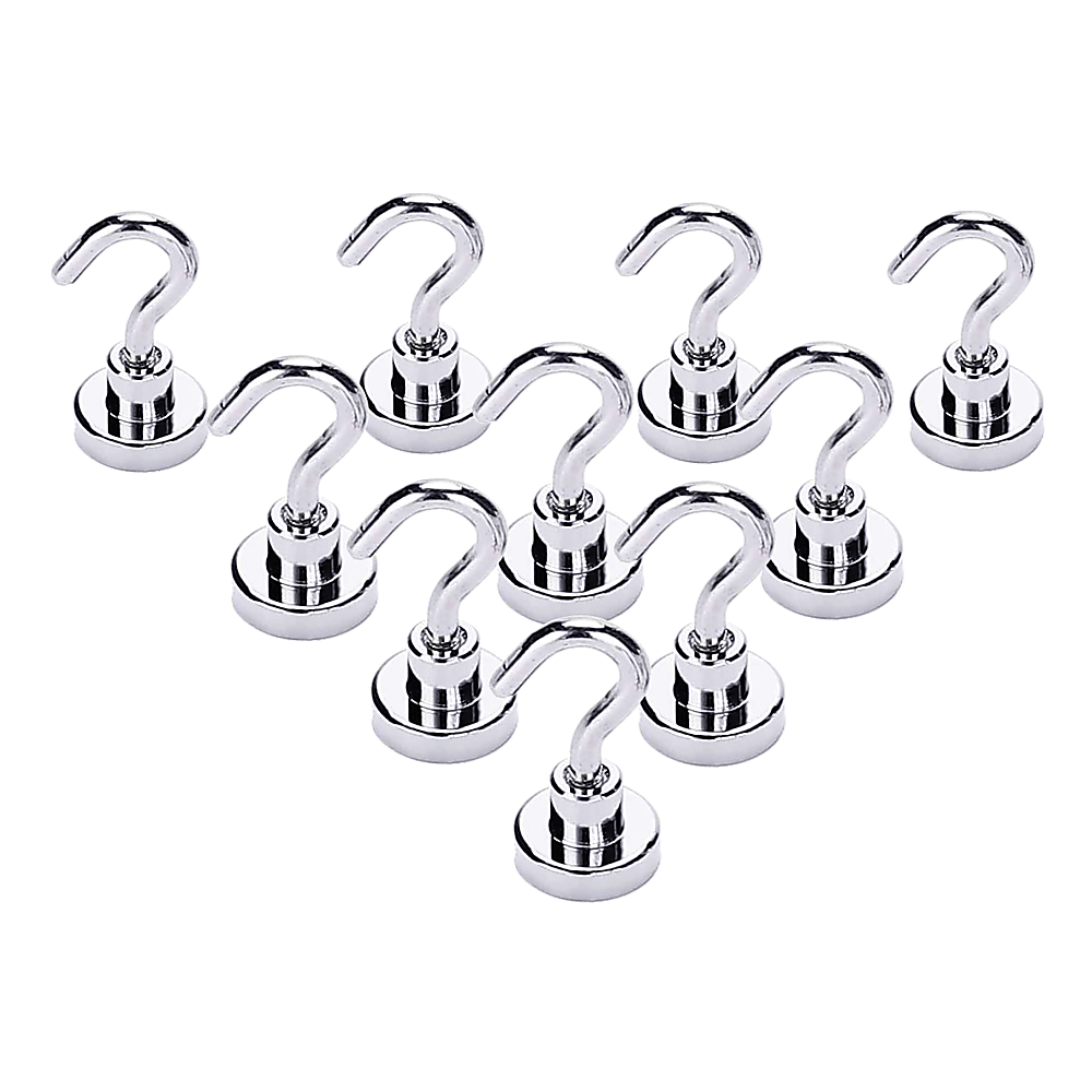 10x Strong Rare Earth N38 Neodymium Magnetic Hanger Holder 10kg Magnet Hooks V63-826061