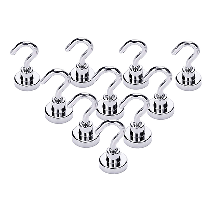 10x Strong Rare Earth N38 Neodymium Magnetic Hanger Holder 10kg Magnet Hooks V63-826061