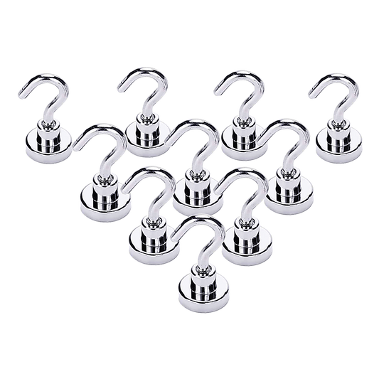 10x Strong Rare Earth N38 Neodymium Magnetic Hanger Holder 10kg Magnet Hooks V63-826061
