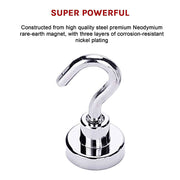10x Strong Rare Earth N38 Neodymium Magnetic Hanger Holder 10kg Magnet Hooks V63-826061