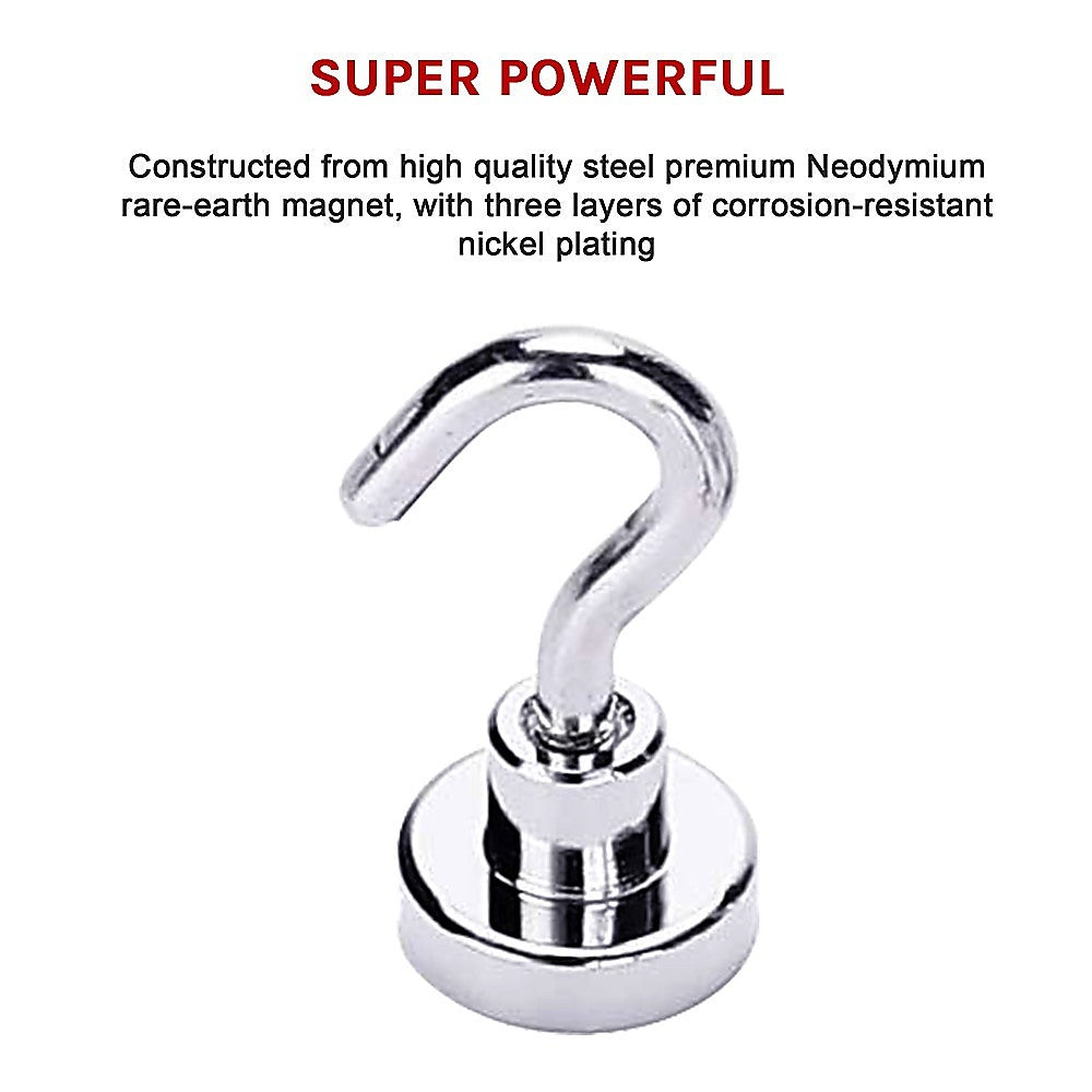 10x Strong Rare Earth N38 Neodymium Magnetic Hanger Holder 10kg Magnet Hooks V63-826061