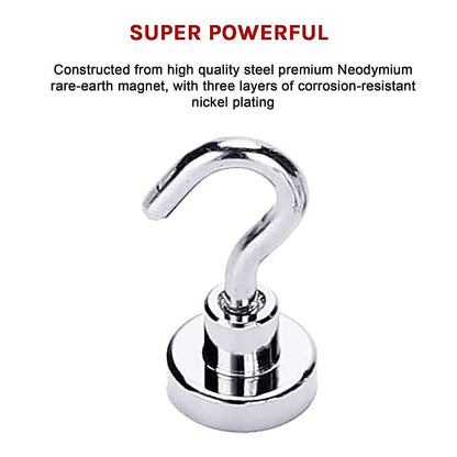 10x Strong Rare Earth N38 Neodymium Magnetic Hanger Holder 10kg Magnet Hooks V63-826061