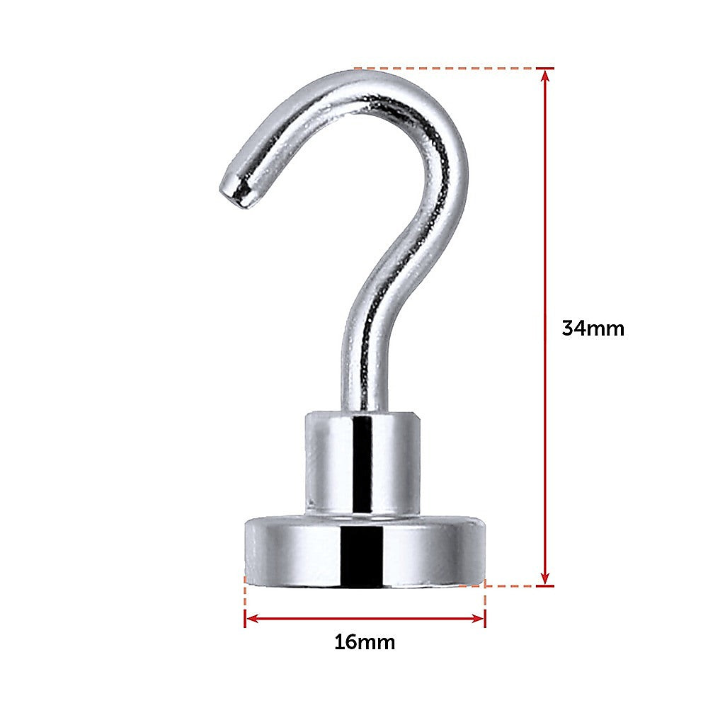 10x Strong Rare Earth N38 Neodymium Magnetic Hanger Holder 10kg Magnet Hooks V63-826061