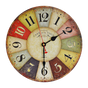 Large Colourful Wall Clock Kitchen Office Retro Timepiece V63-826091