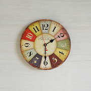 Large Colourful Wall Clock Kitchen Office Retro Timepiece V63-826091