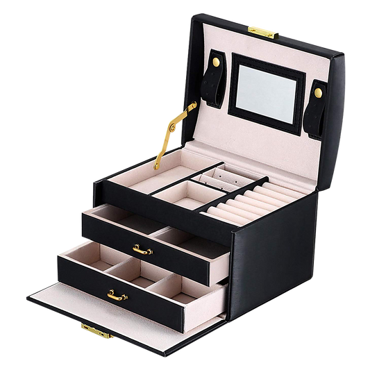 Jewellery Storage Box Girls Rings Necklaces Display Organiser Storage Case V63-826111