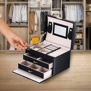 Jewellery Storage Box Girls Rings Necklaces Display Organiser Storage Case V63-826111