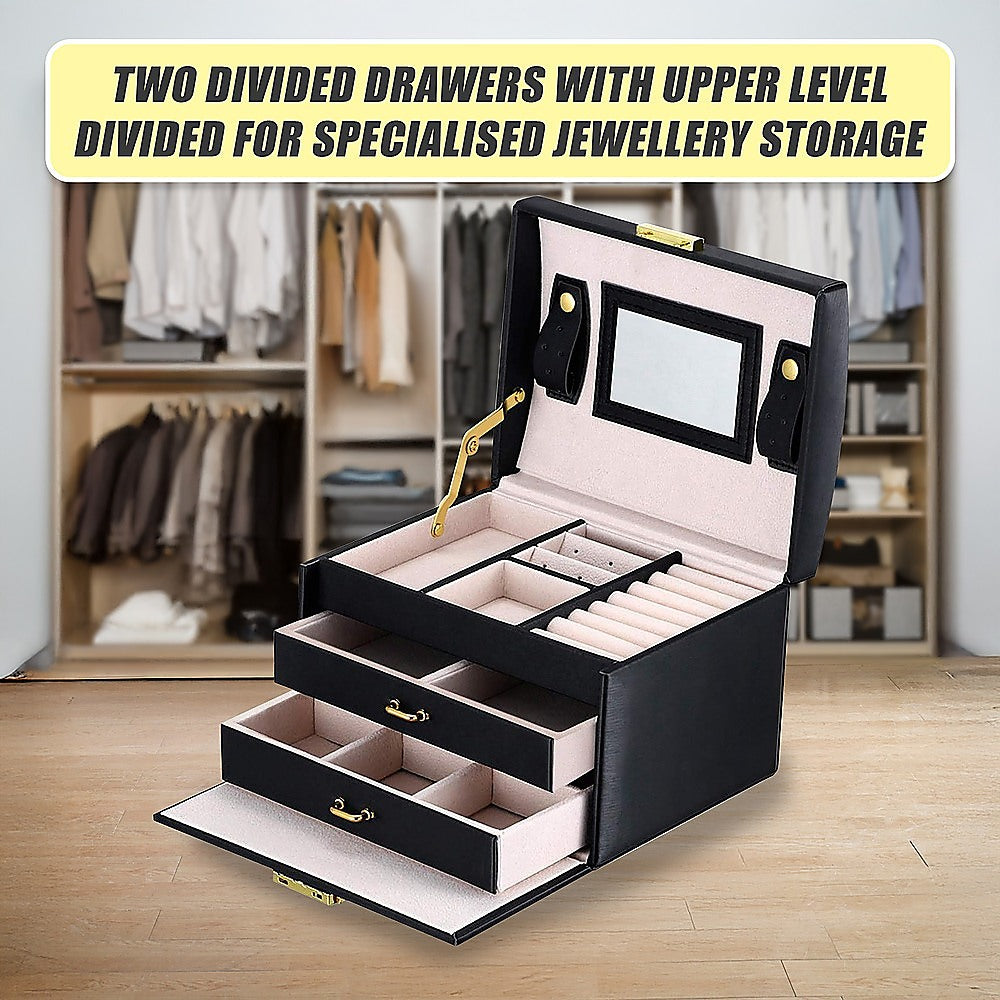 Jewellery Storage Box Girls Rings Necklaces Display Organiser Storage Case V63-826111