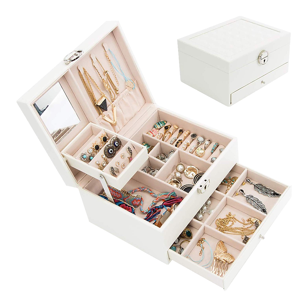 Jewellery Storage Box Girls Rings Necklaces Display Organiser Storage Case V63-826121