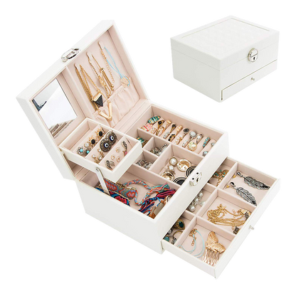 Jewellery Storage Box Girls Rings Necklaces Display Organiser Storage Case V63-826121