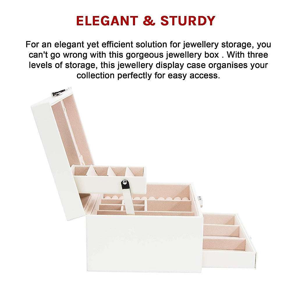 Jewellery Storage Box Girls Rings Necklaces Display Organiser Storage Case V63-826121