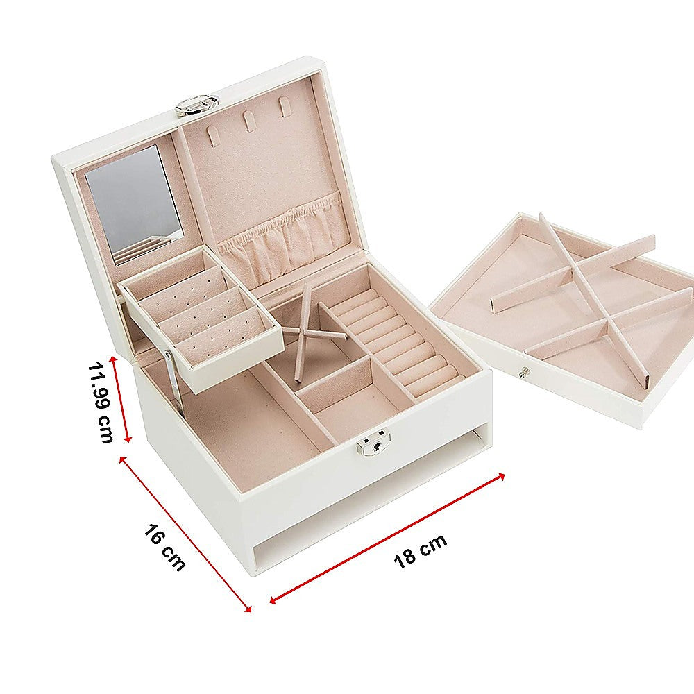 Jewellery Storage Box Girls Rings Necklaces Display Organiser Storage Case V63-826121