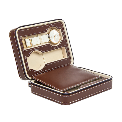 4 Watch Box Display Travel Case PU Leather V63-826131