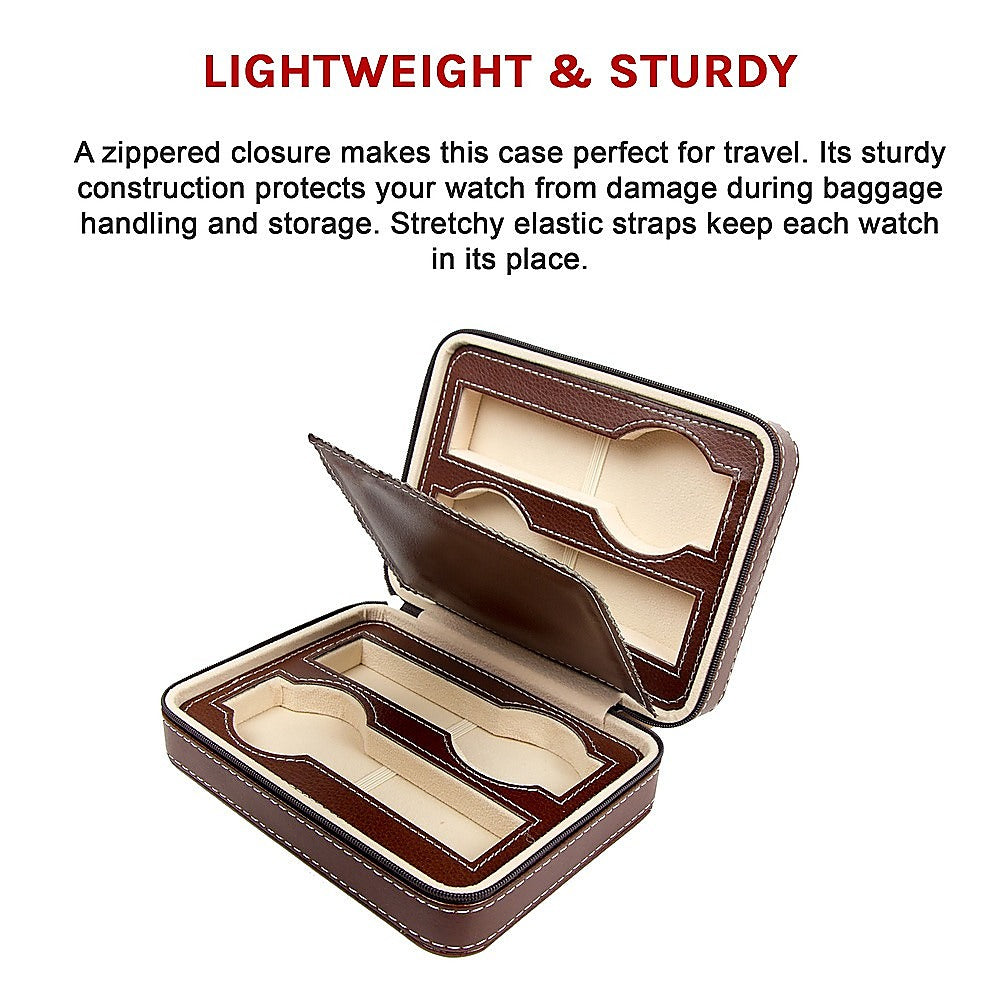 4 Watch Box Display Travel Case PU Leather V63-826131