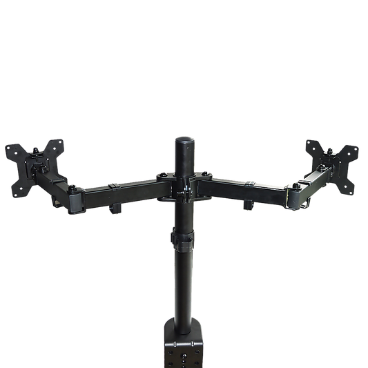 Dual LCD Monitor Desk Mount Stand Adjustable Fits 2 Screens Up To 27" V63-826151