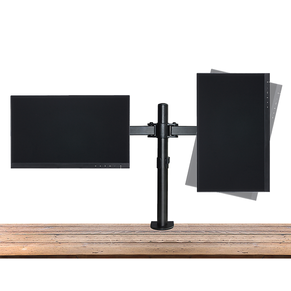 Dual LCD Monitor Desk Mount Stand Adjustable Fits 2 Screens Up To 27" V63-826151