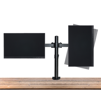Dual LCD Monitor Desk Mount Stand Adjustable Fits 2 Screens Up To 27" V63-826151