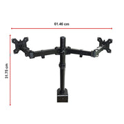 Dual LCD Monitor Desk Mount Stand Adjustable Fits 2 Screens Up To 27" V63-826151