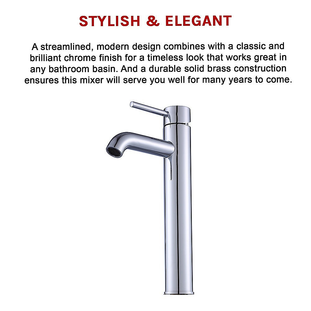 Tall Basin Mixer Tap Faucet -Kitchen Laundry Bathroom Sink V63-826191