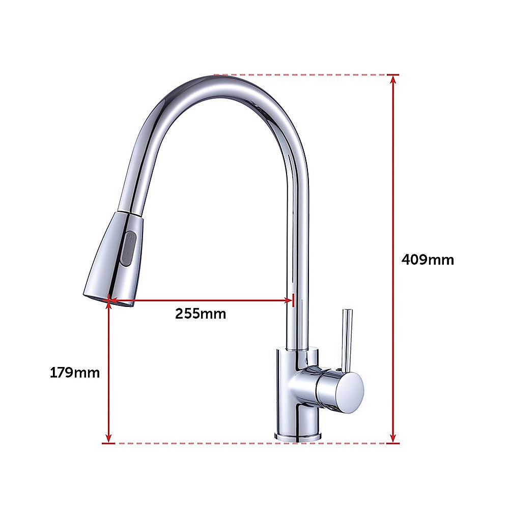 Basin Mixer Pull-Down Tap Faucet -Kitchen Laundry Bathroom Sink V63-826261