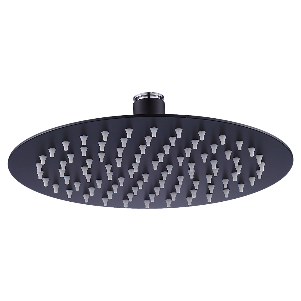200mm Shower Head Round 304SS Electroplated Matte Black Finish V63-826381