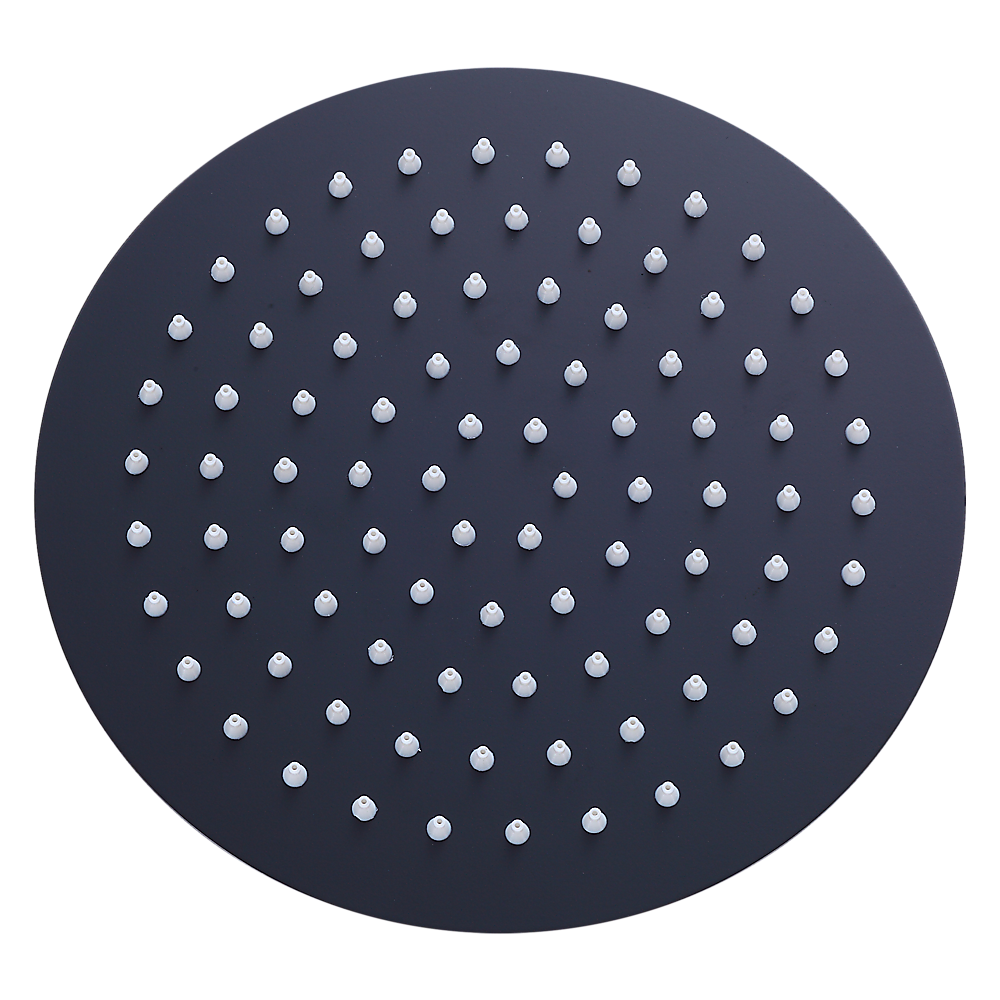 200mm Shower Head Round 304SS Electroplated Matte Black Finish V63-826381