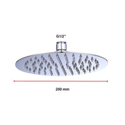 200mm Shower Head Round 304SS Polished Chrome Finish V63-826391