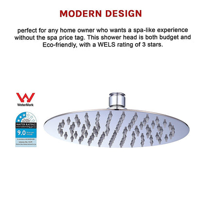 200mm Shower Head Round 304SS Polished Chrome Finish V63-826391