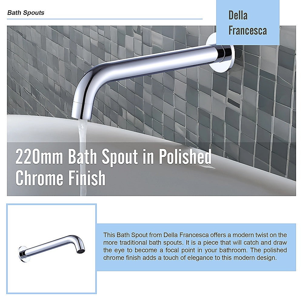 220mm Bath Spout in Polished Chrome Finish V63-826431