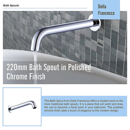 220mm Bath Spout in Polished Chrome Finish V63-826431