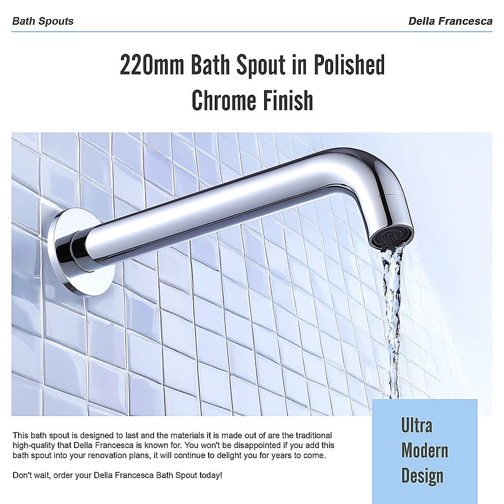 220mm Bath Spout in Polished Chrome Finish V63-826431