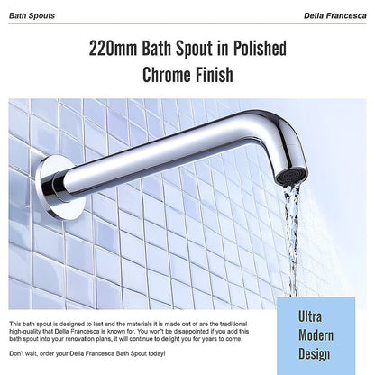 220mm Bath Spout in Polished Chrome Finish V63-826431