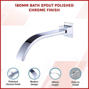 180mm Bath Spout Polished Chrome Finish V63-826441