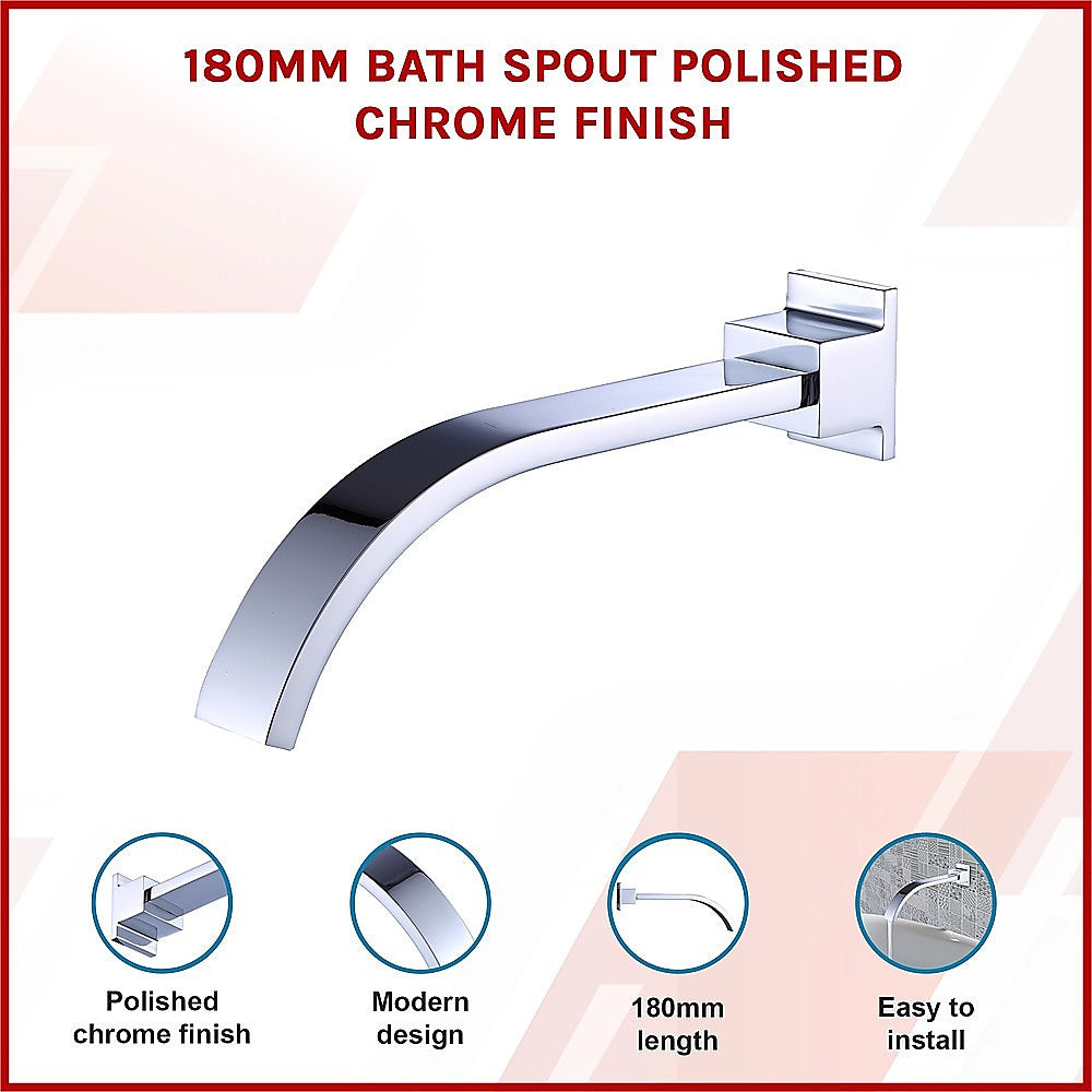 180mm Bath Spout Polished Chrome Finish V63-826441