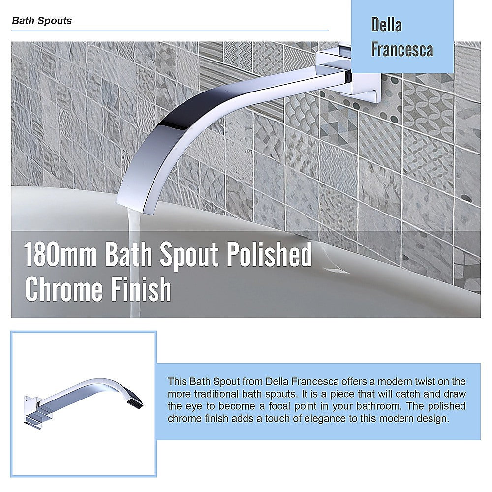 180mm Bath Spout Polished Chrome Finish V63-826441