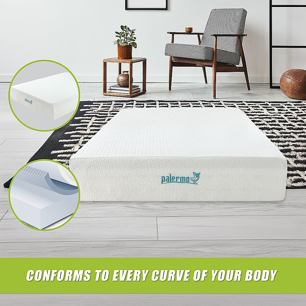 Queen 30cm Green Tea Memory Foam Mattress - Cooling Comfort with CertiPUR-US Certified Foam V63-826471