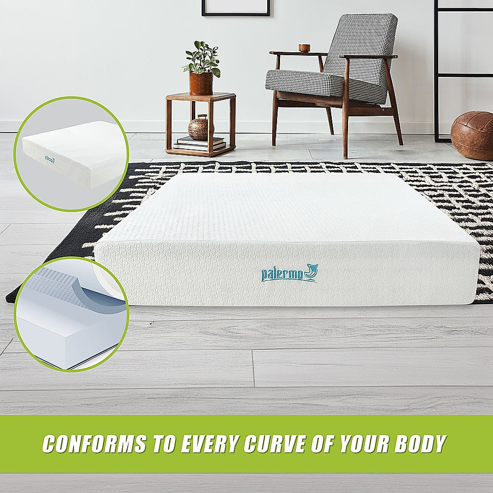 King 30cm Green Tea Memory Foam Mattress - Cooling Comfort with CertiPUR-US Certified Foam V63-826481