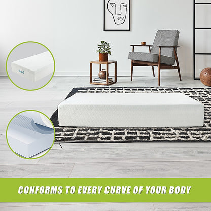 King Single 30cm Green Tea Memory Foam Mattress - Cooling Comfort with CertiPUR-US Certified Foam V63-826491
